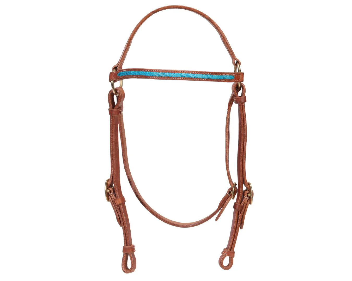 Fort Worth Barcoo Bridle with Turquoise 5/8" - Image 4