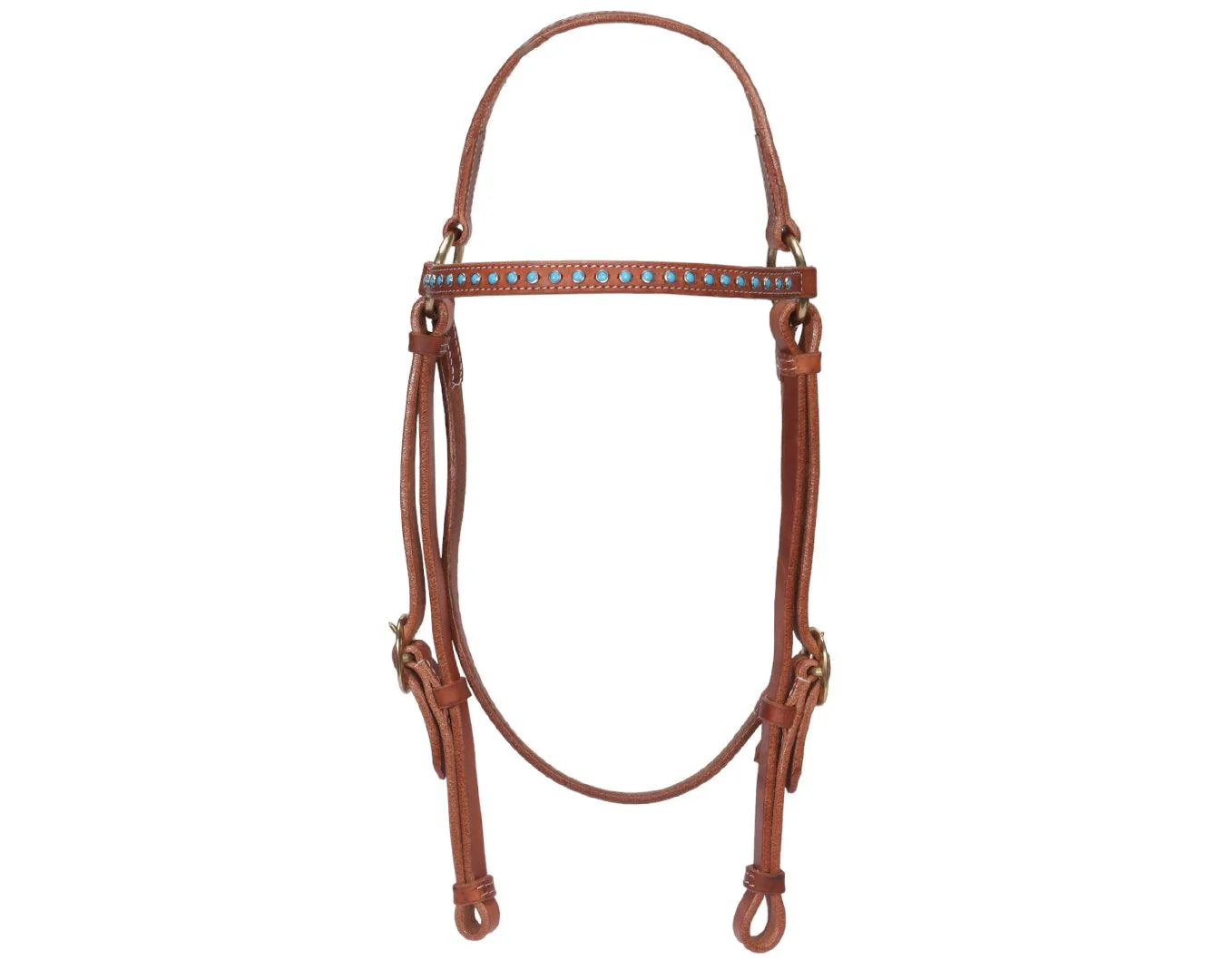 Fort Worth Barcoo Bridle with Turquoise Stone - Image 4