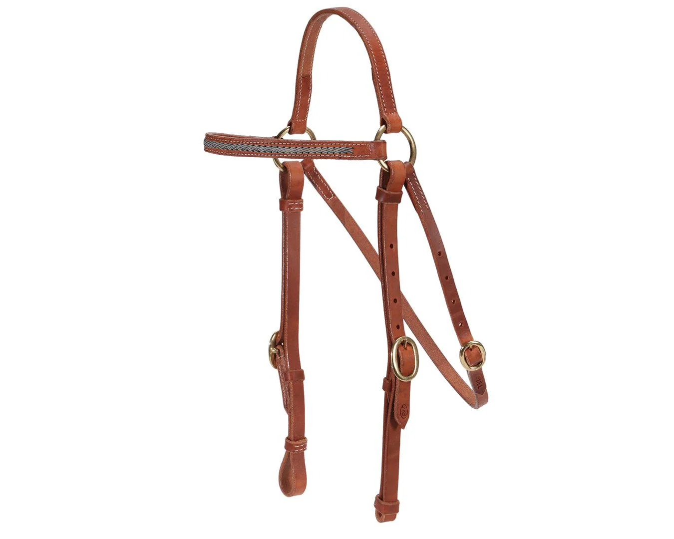 Fort Worth Barcoo Bridle with Two Tone Rawhide - Image 2