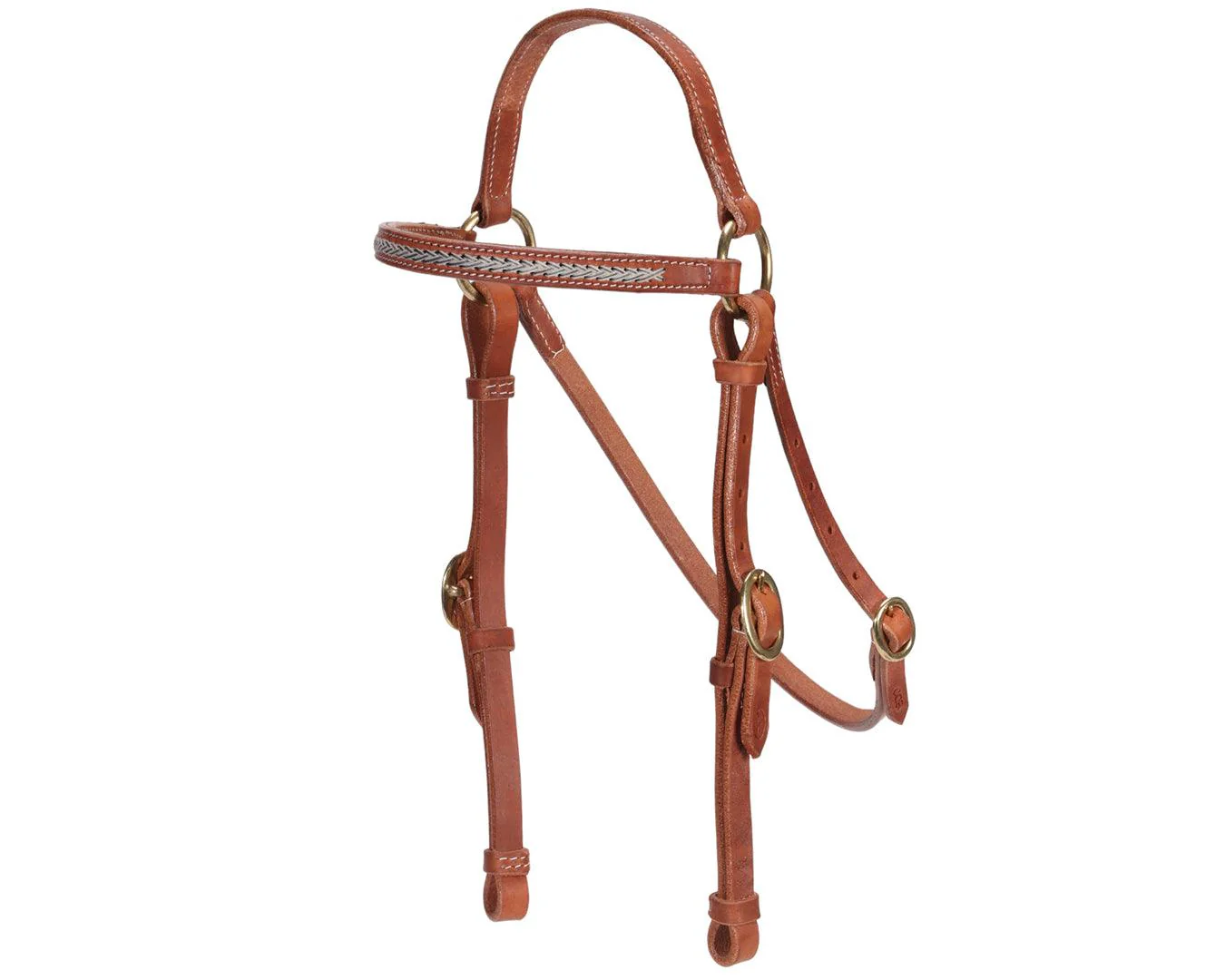 Fort Worth Barcoo Bridle with Two Tone Rawhide - Image 3