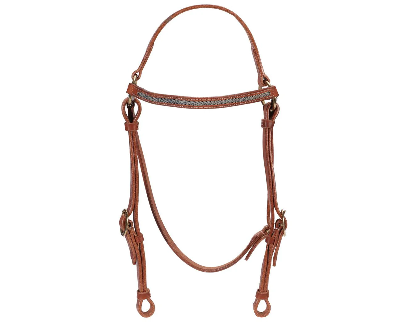 Fort Worth Barcoo Bridle with Two Tone Rawhide - Image 4