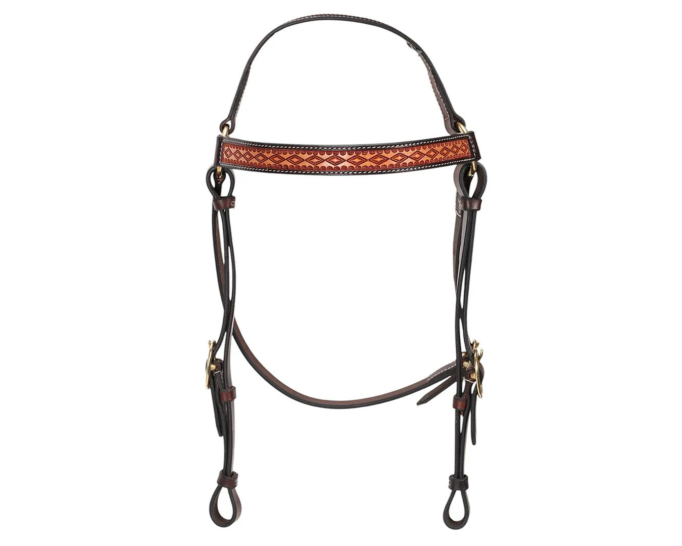 Fort Worth Barcoo Bridle with Tooled Brow - Image 2