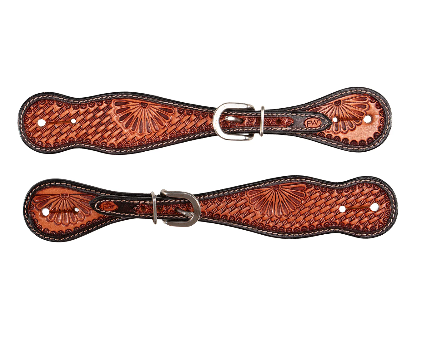 Fort Worth Basket Weave Spur Straps