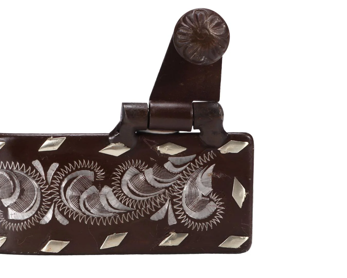 Fort Worth Brown Buckstitched Spurs - Image 3