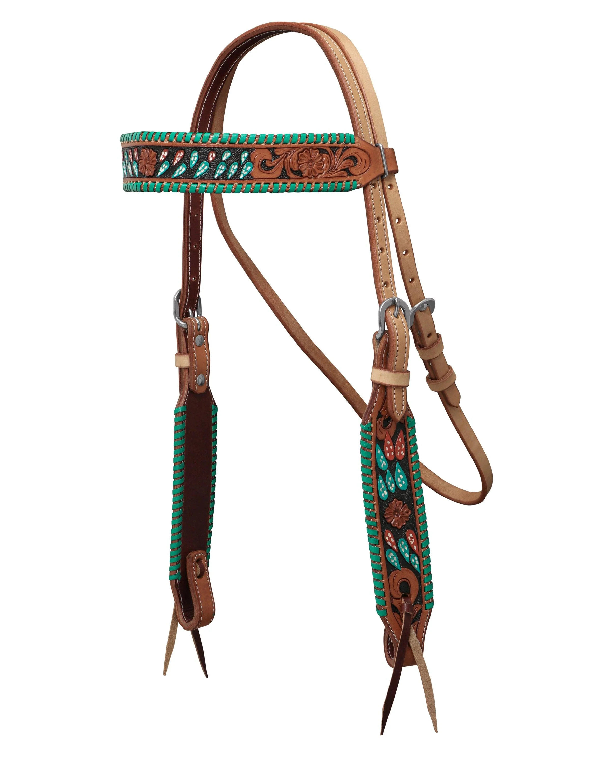 Fort Worth Cactus Turquoise Headstall