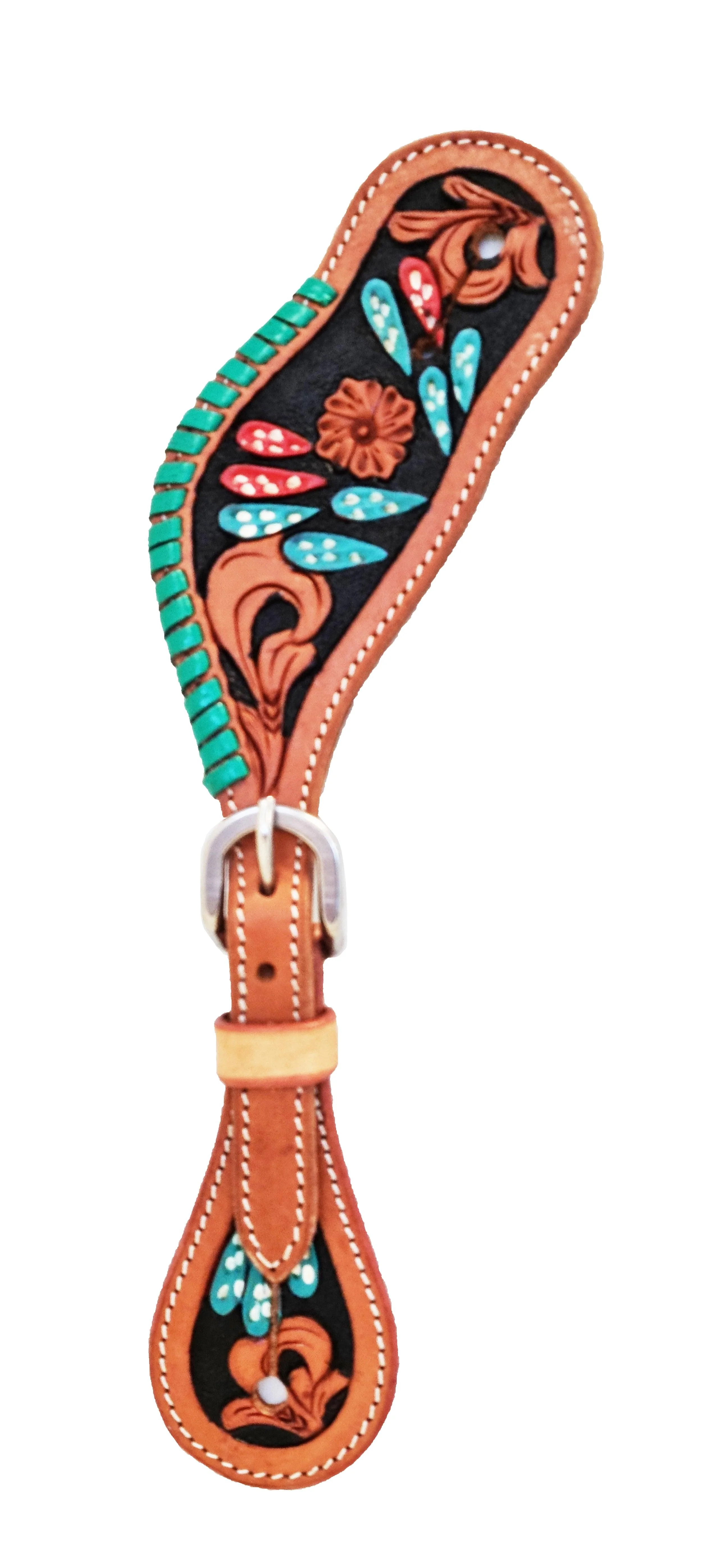 Fort Worth Cactus Turquoise Spur Straps