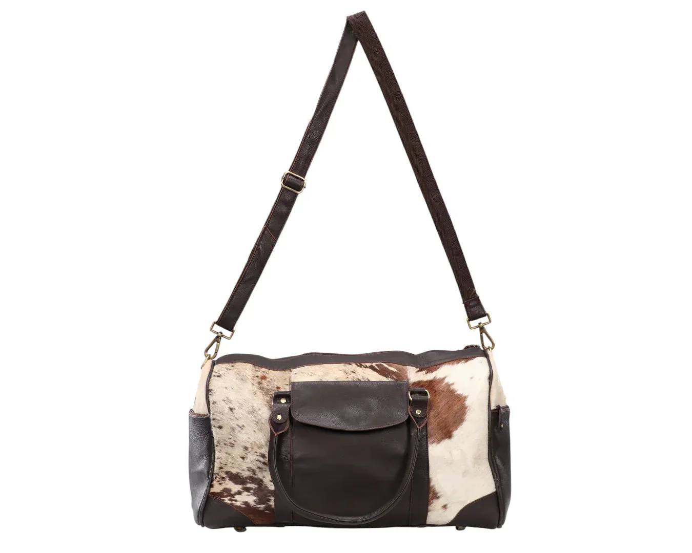 Fort Worth Cowhide Leather Duffle Bag - Image 5