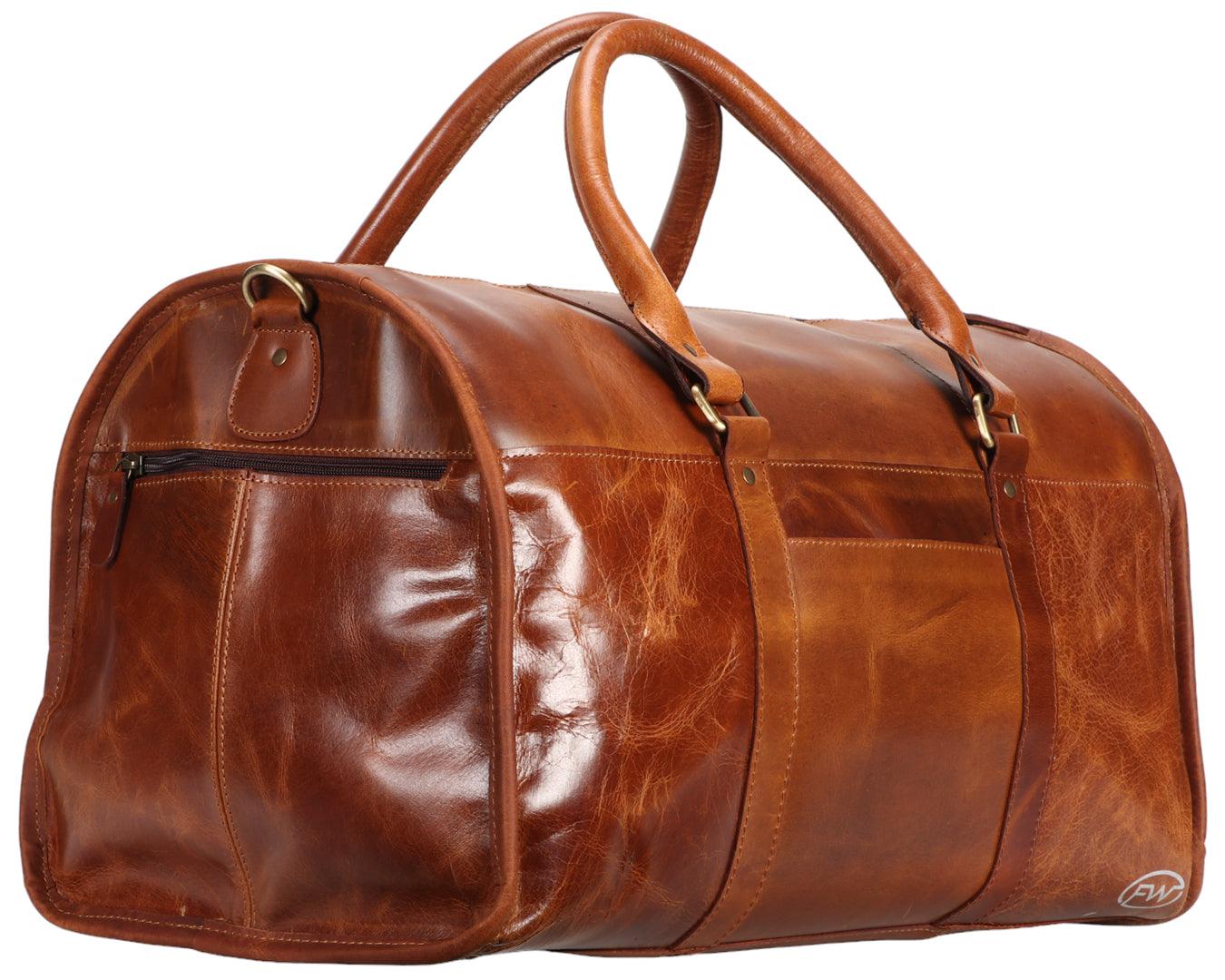Fort Worth Distressed Leather Duffle Bag