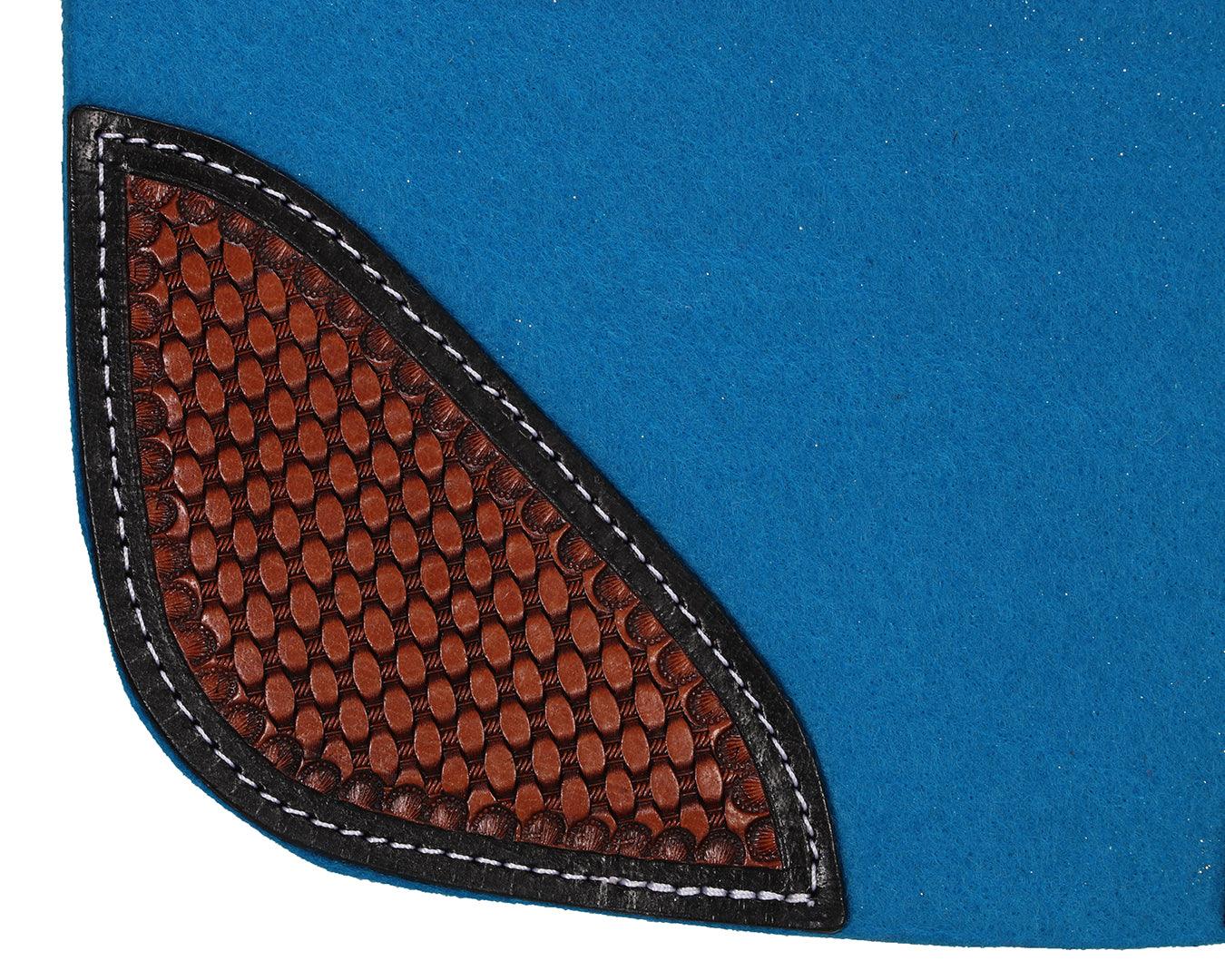 Fort Worth Feather Tooled Felt Saddle Pad - Image 9