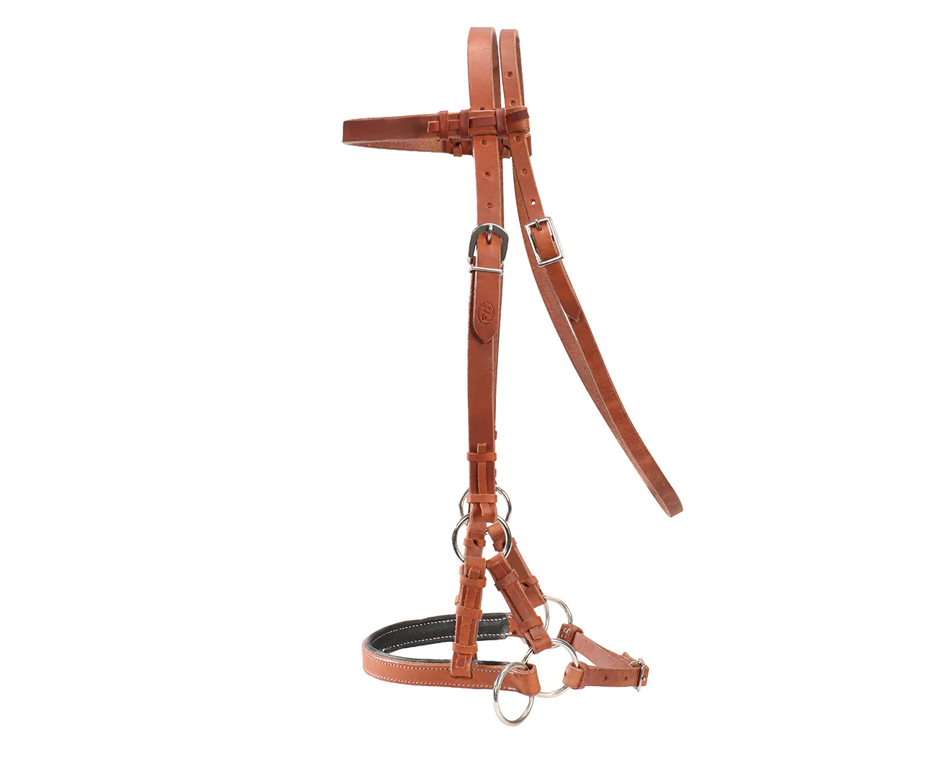 Fort Worth Guy McLean Padded Leather Nose Sidepull - Harness - Image 2
