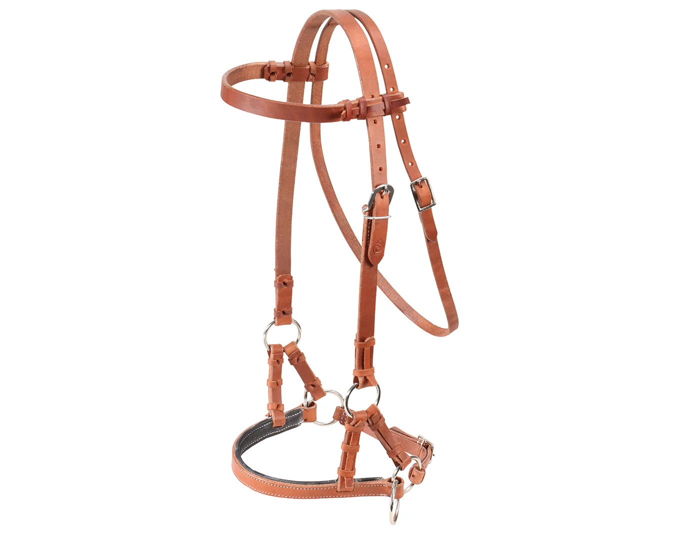 Fort Worth Guy McLean Padded Leather Nose Sidepull - Harness - Image 4