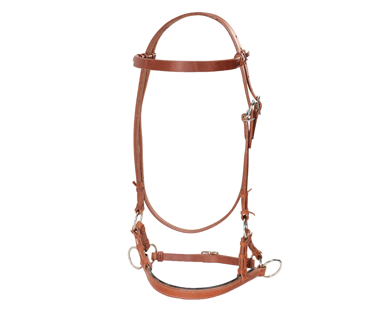 Fort Worth Guy McLean Padded Leather Nose Sidepull - Harness - Image 5