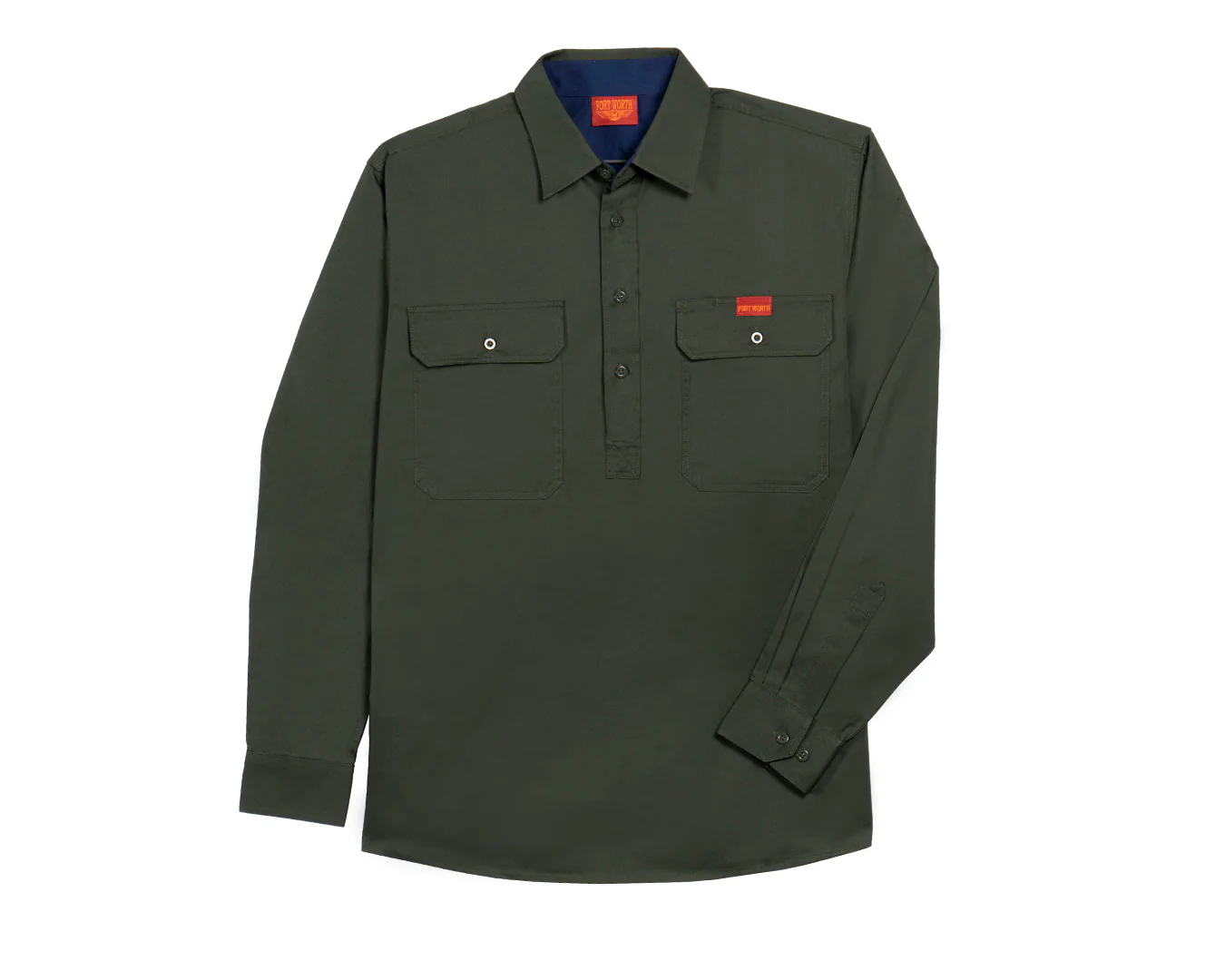 Fort Worth Men's Half Button Work Shirt