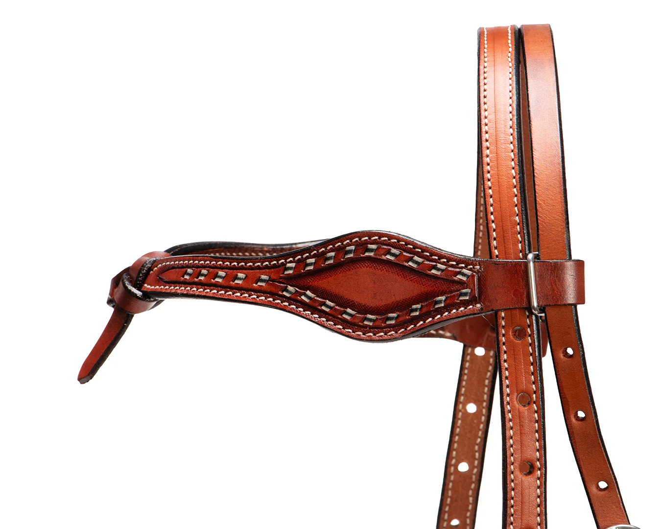 Fort Worth Iowa Knotted Brow Headstall - Image 3
