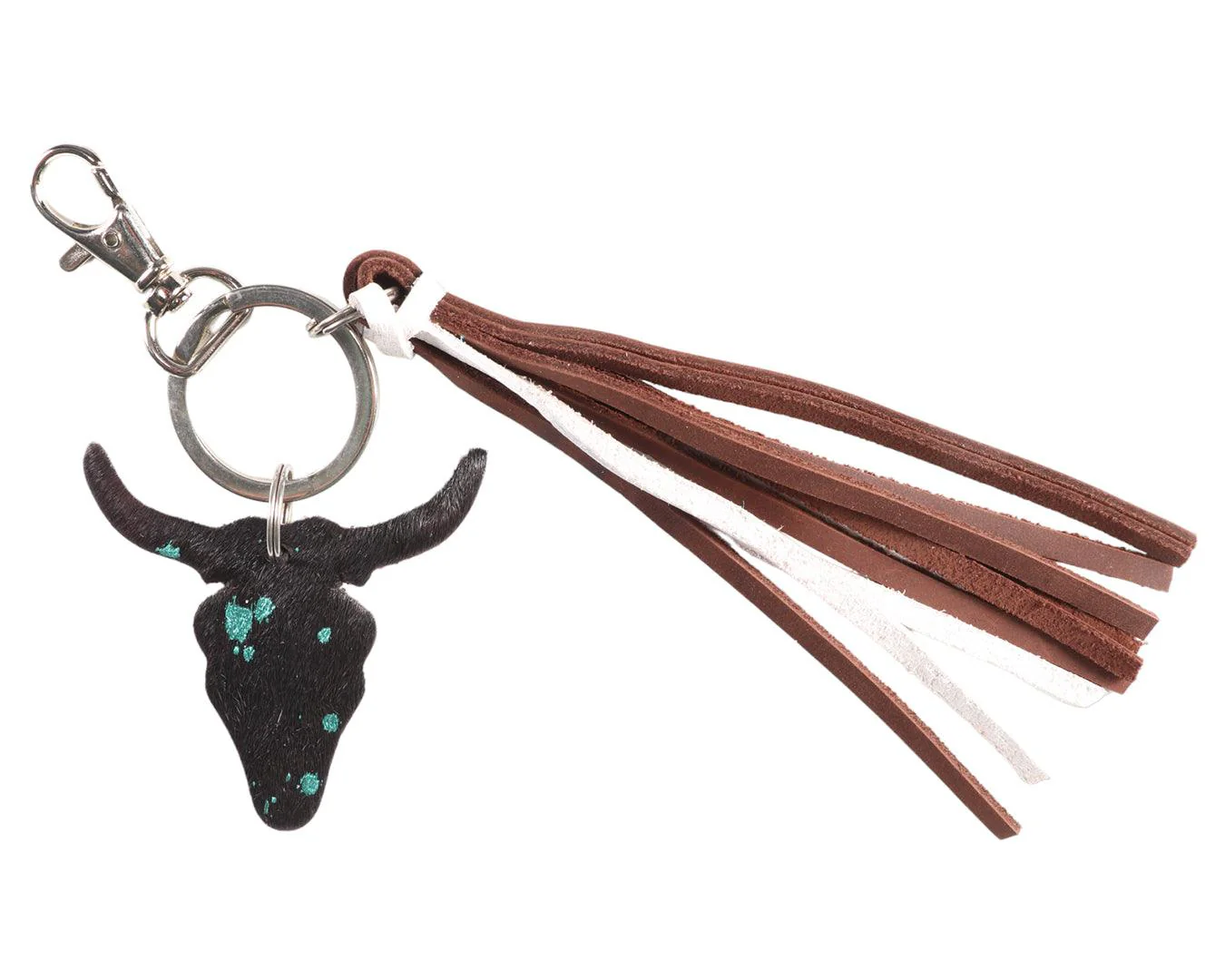 Fort Worth Long Horn Tassel Key Ring Aztec - Image 4