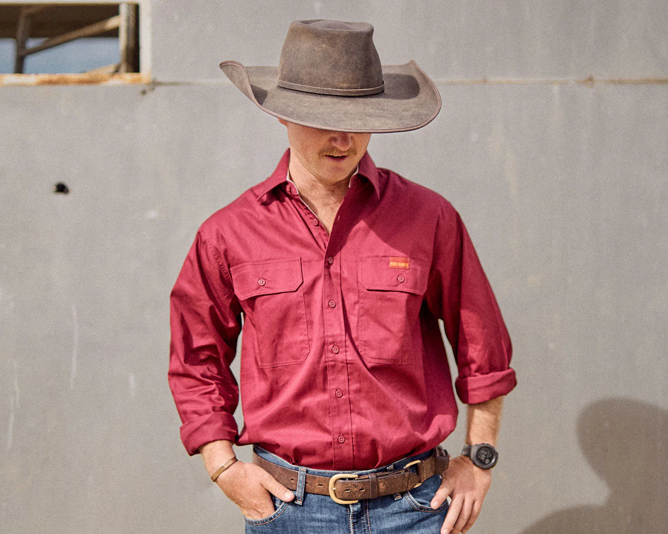 Fort Worth Men's Full Button Work Shirt - Image 2