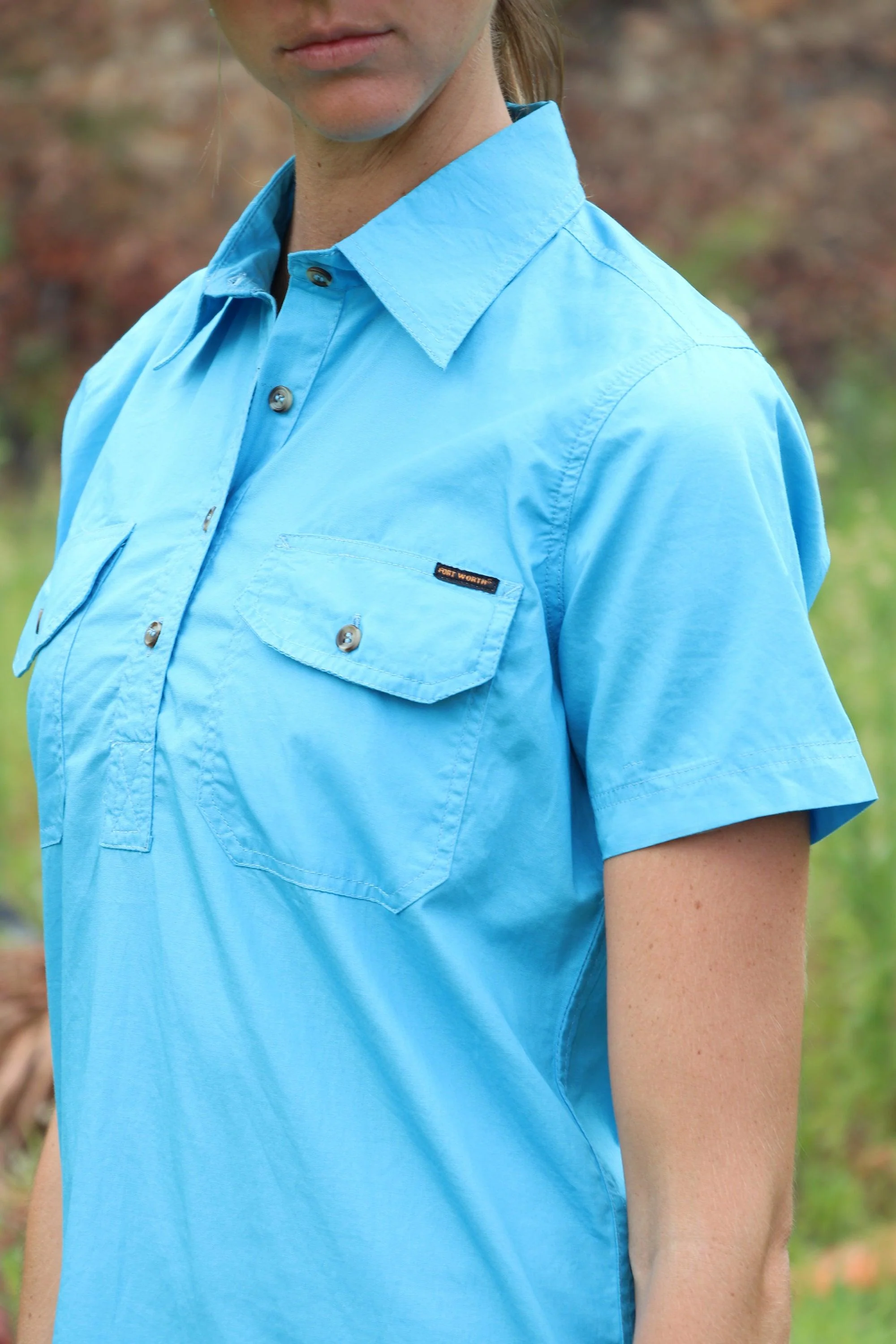 Fort Worth Mulga Ladies Work Shirt - Short Sleeve - Image 3
