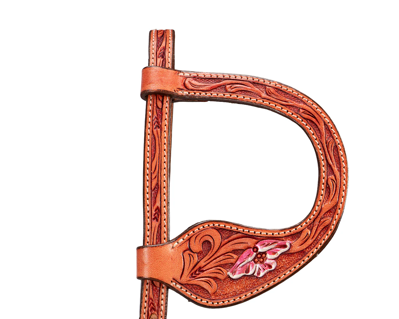 Fort Worth One Ear Headstall | Pink Floral - Image 3