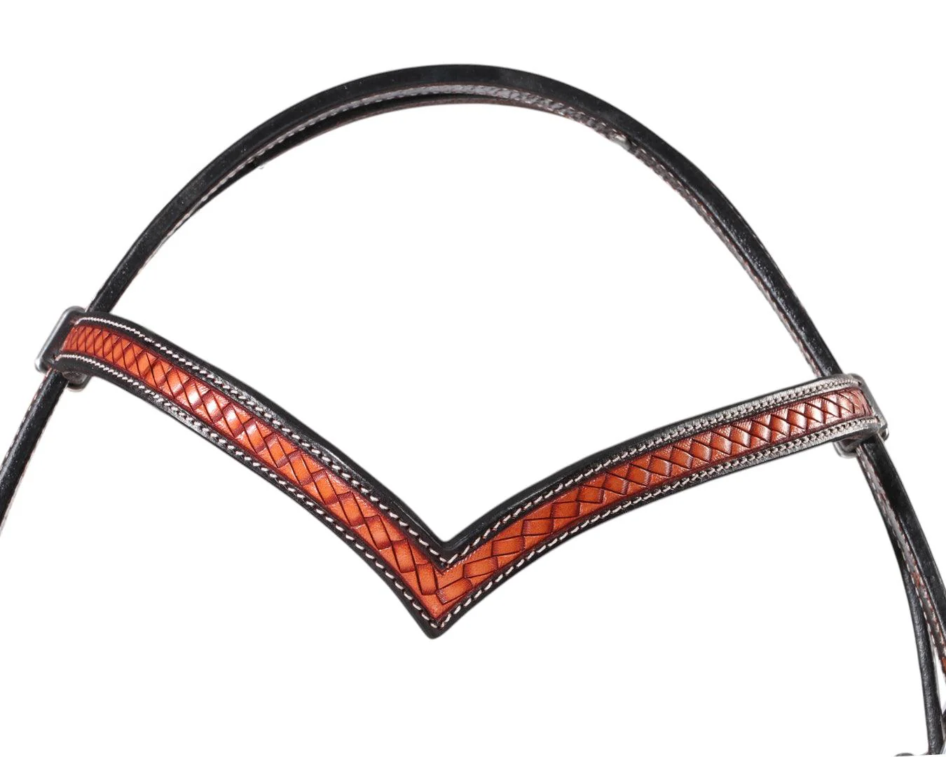 Fort Worth Outlaw V Brow Headstall - Image 6