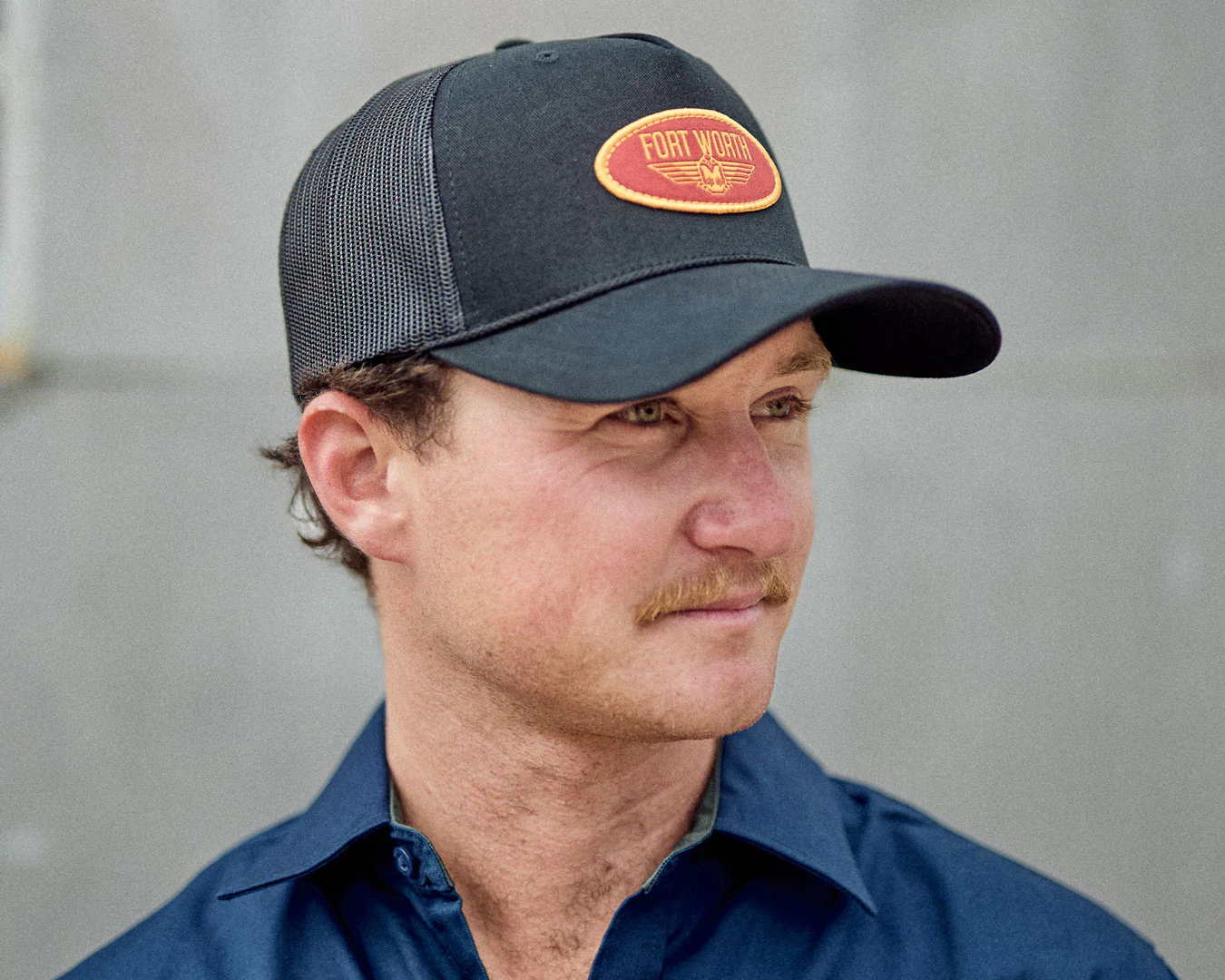 Fort Worth Patch Trucker Cap - Black - Image 2