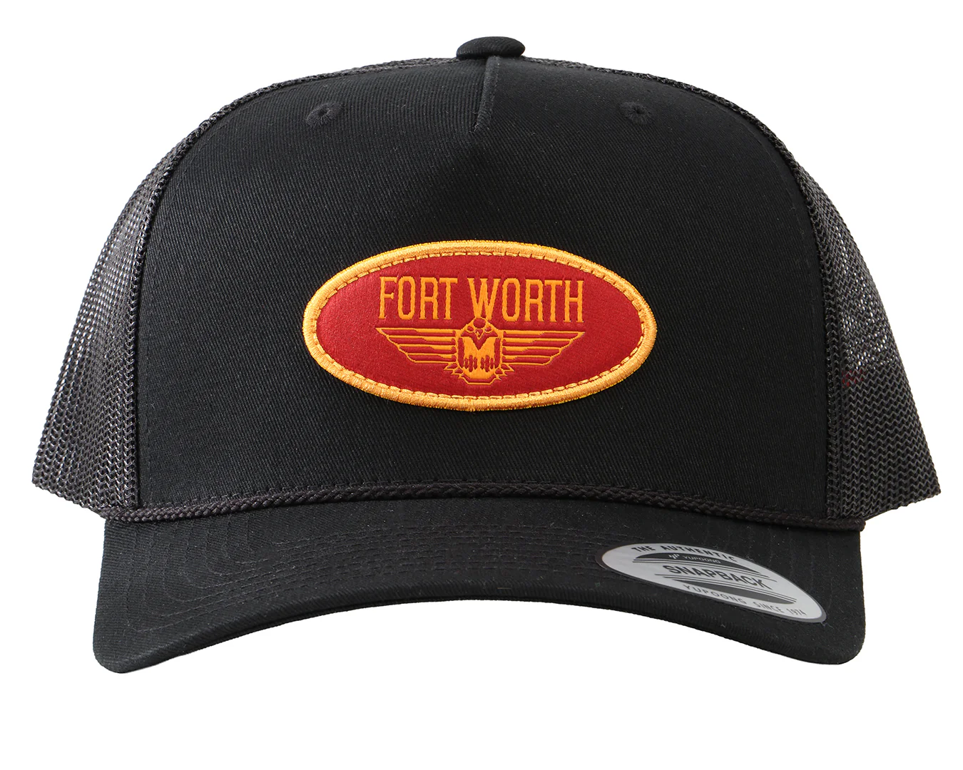 Fort Worth Patch Trucker Cap - Black - Image 3