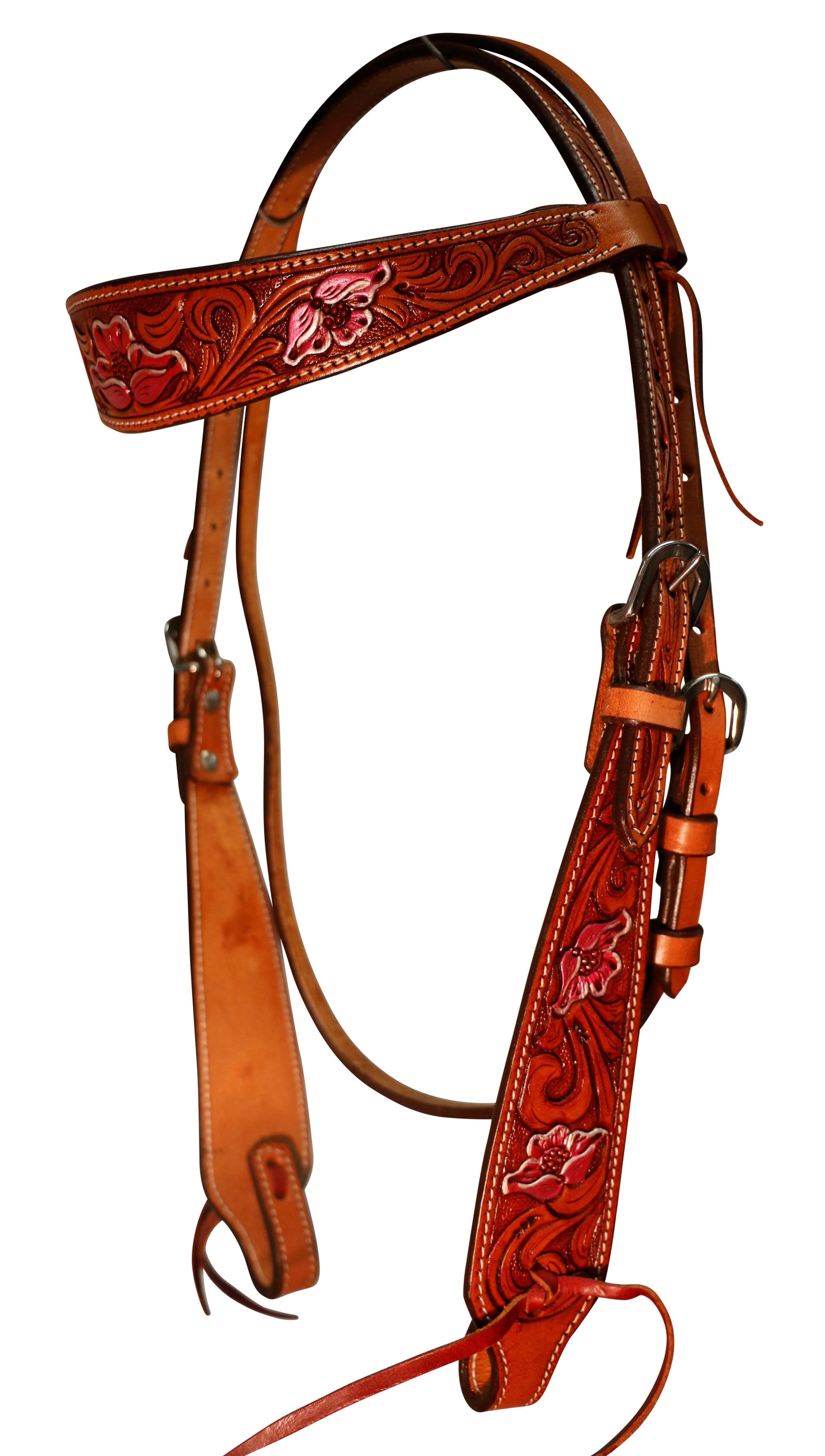 Fort Worth Pink Floral Headstall