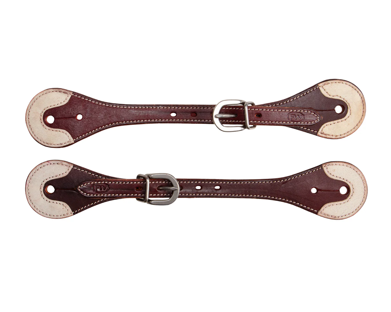 Fort Worth Rawhide End Spur Straps - Latigo