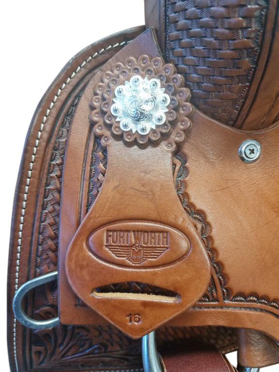 Fort Worth Reiner Saddle - Handcrafted Rawhide Western Saddle - Image 5
