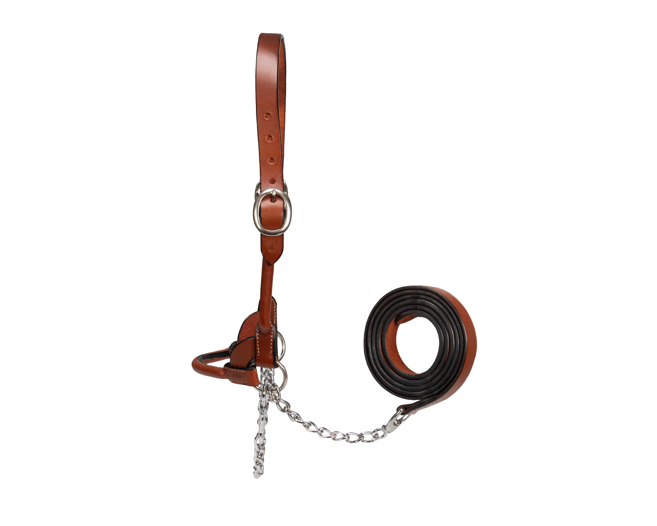 STC Rolled Show Cattle Halter - Tan - Image 3