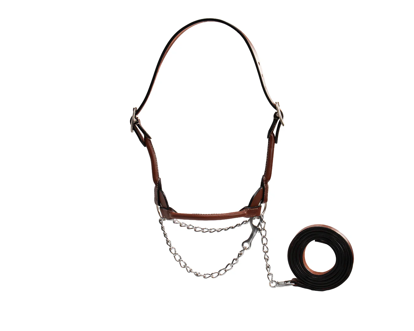 STC Rolled Show Cattle Halter - Tan - Image 4