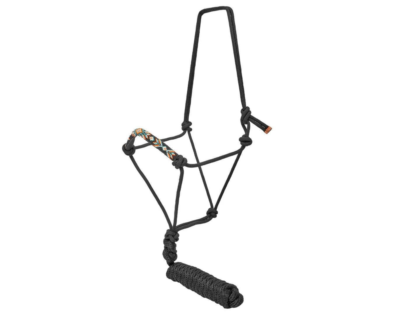 Fort Worth Rope Halter Beaded Nose with Lead - Image 21