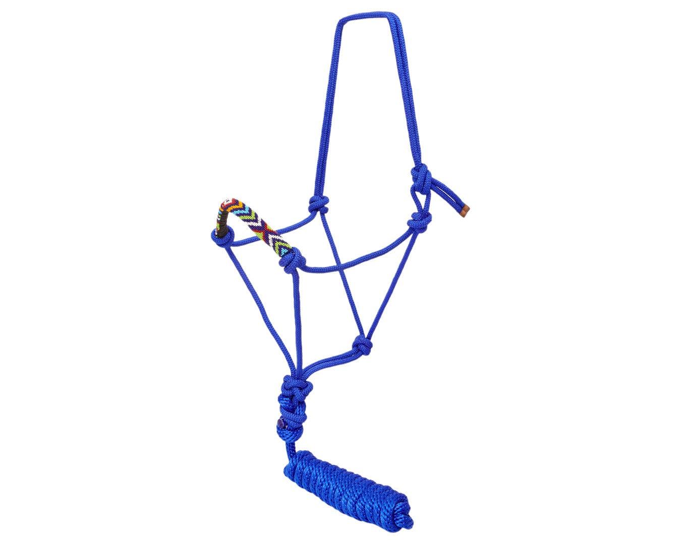 Fort Worth Rope Halter Beaded Nose with Lead - Image 5