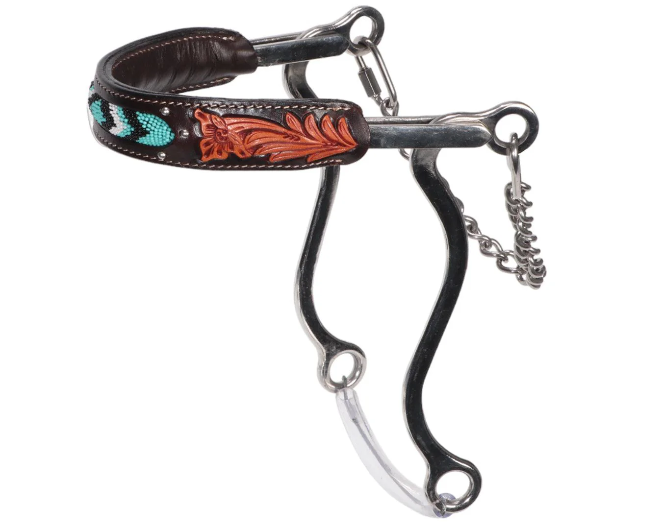 Fort Worth SS Hackamore - Turquoise Beaded - Image 2
