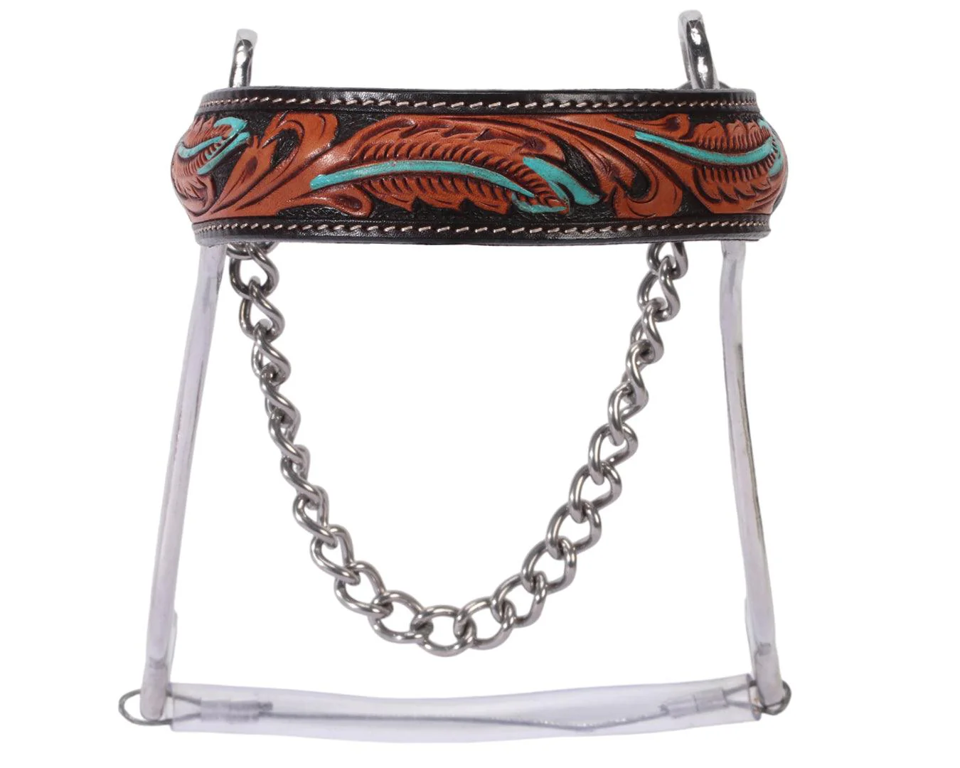 Fort Worth SS Hackamore - Turquoise Feather - Image 4