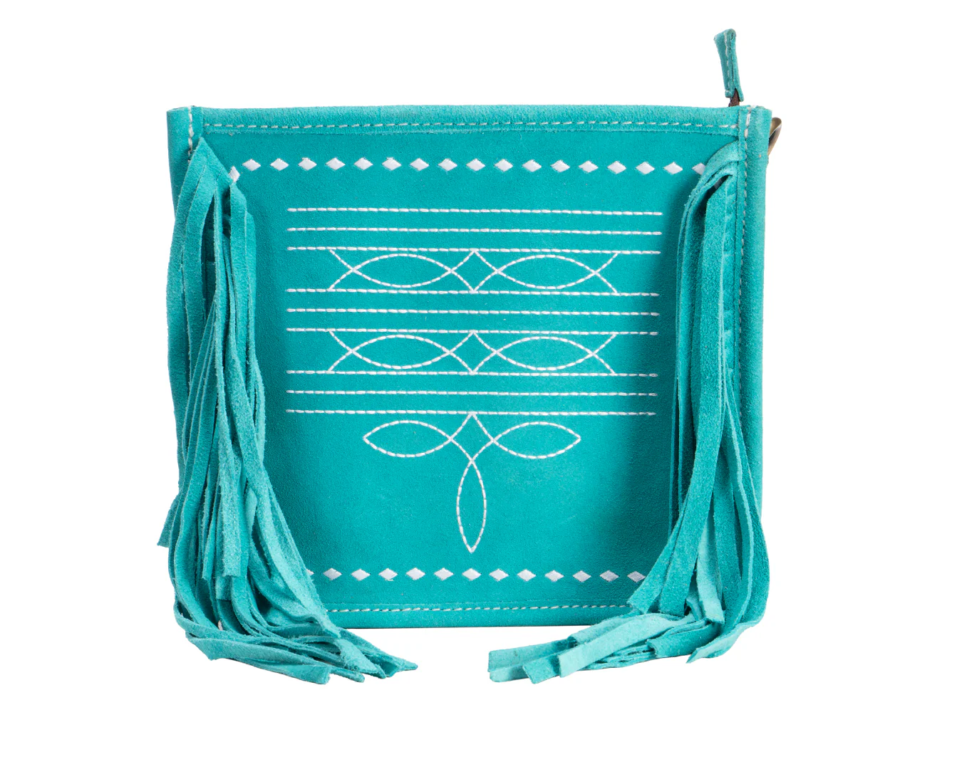 Fort Worth Suede Handbag with Fringe - Image 13