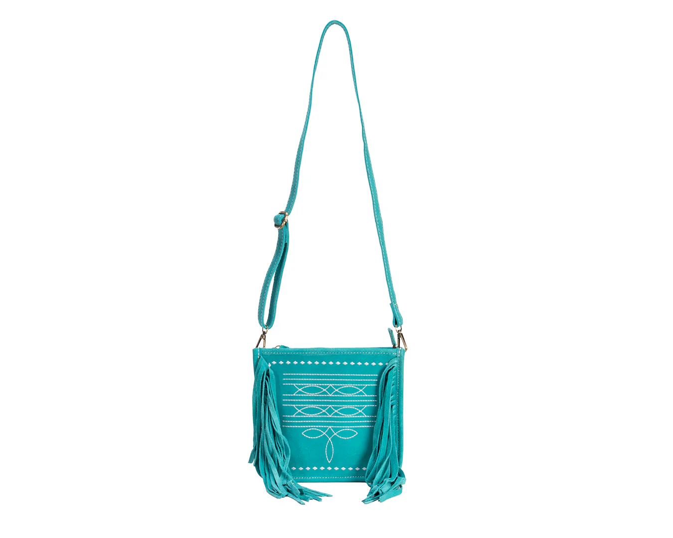 Fort Worth Suede Handbag with Fringe - Image 16