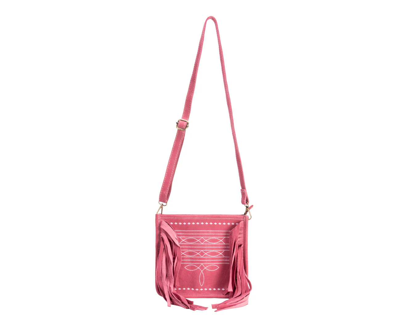 Fort Worth Suede Handbag with Fringe - Image 8