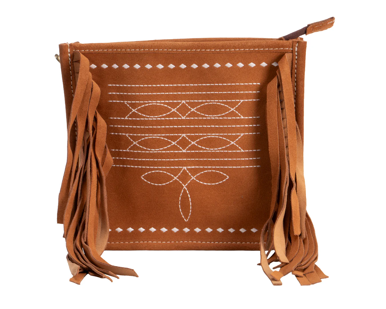 Fort Worth Suede Handbag with Fringe - Image 9