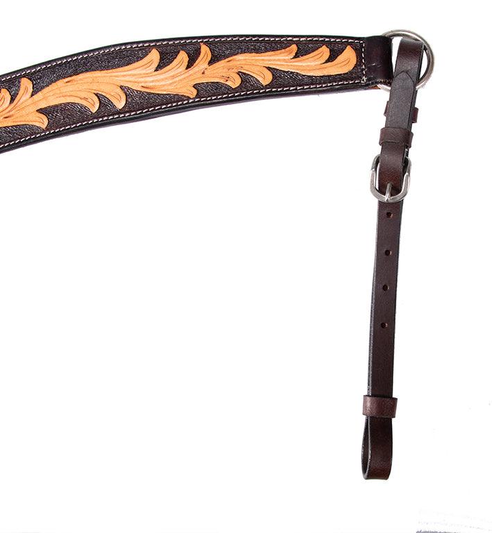 Fort Worth Tooled Leaf Breast collar - Two Tone - Image 3