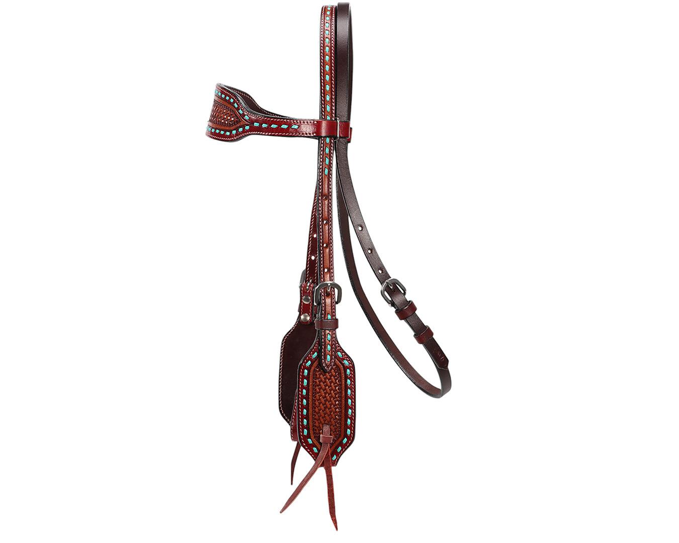 Fort Worth Turquoise Basket Headstall - Image 3