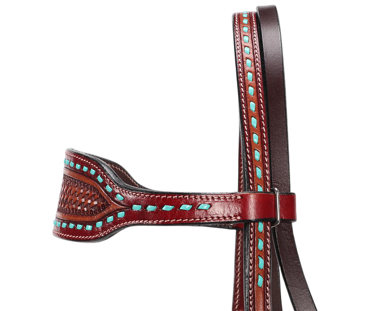 Fort Worth Turquoise Basket Headstall - Image 4