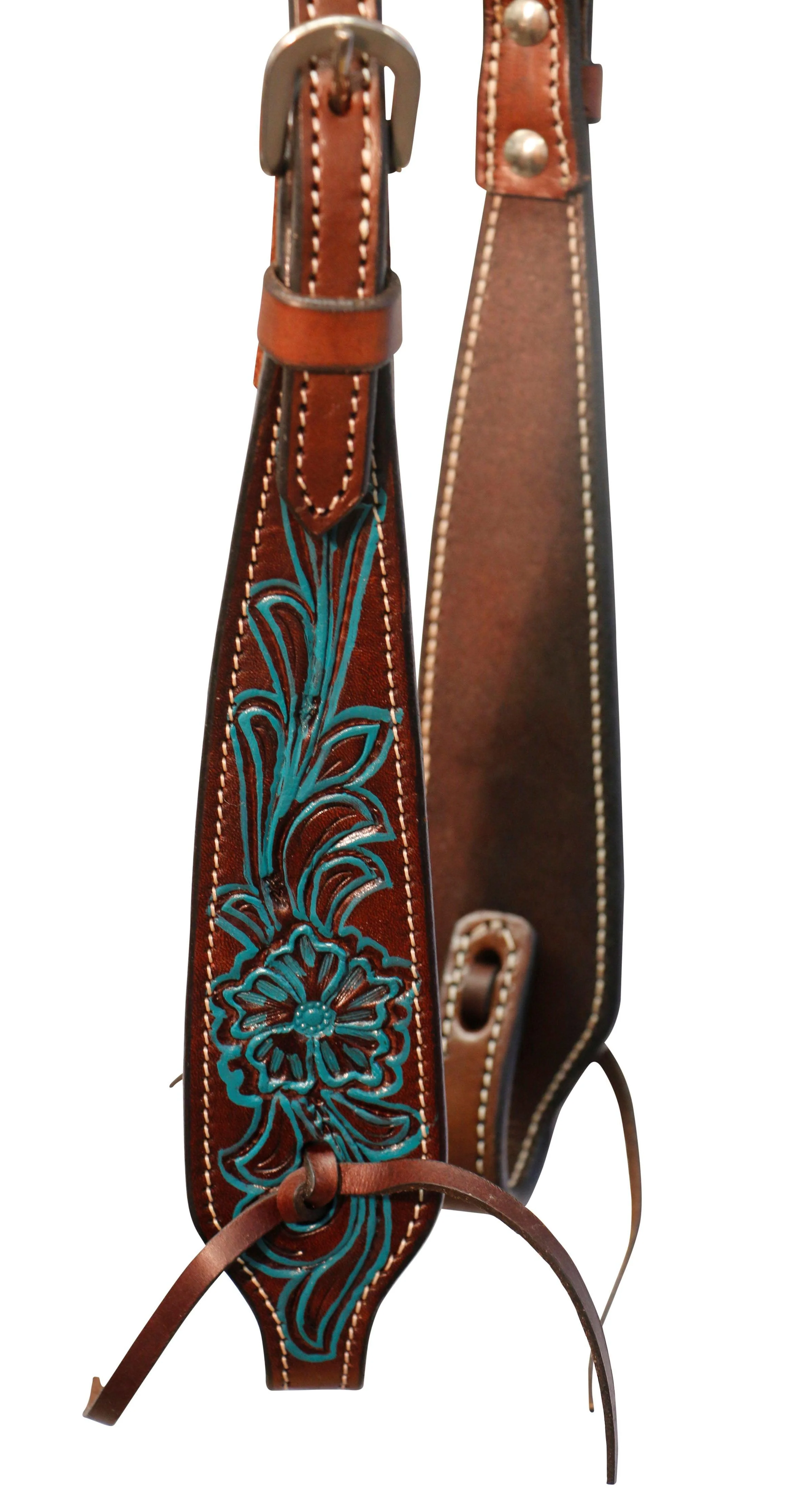 Fort Worth Turquoise Flower One Ear Headstall - Image 3