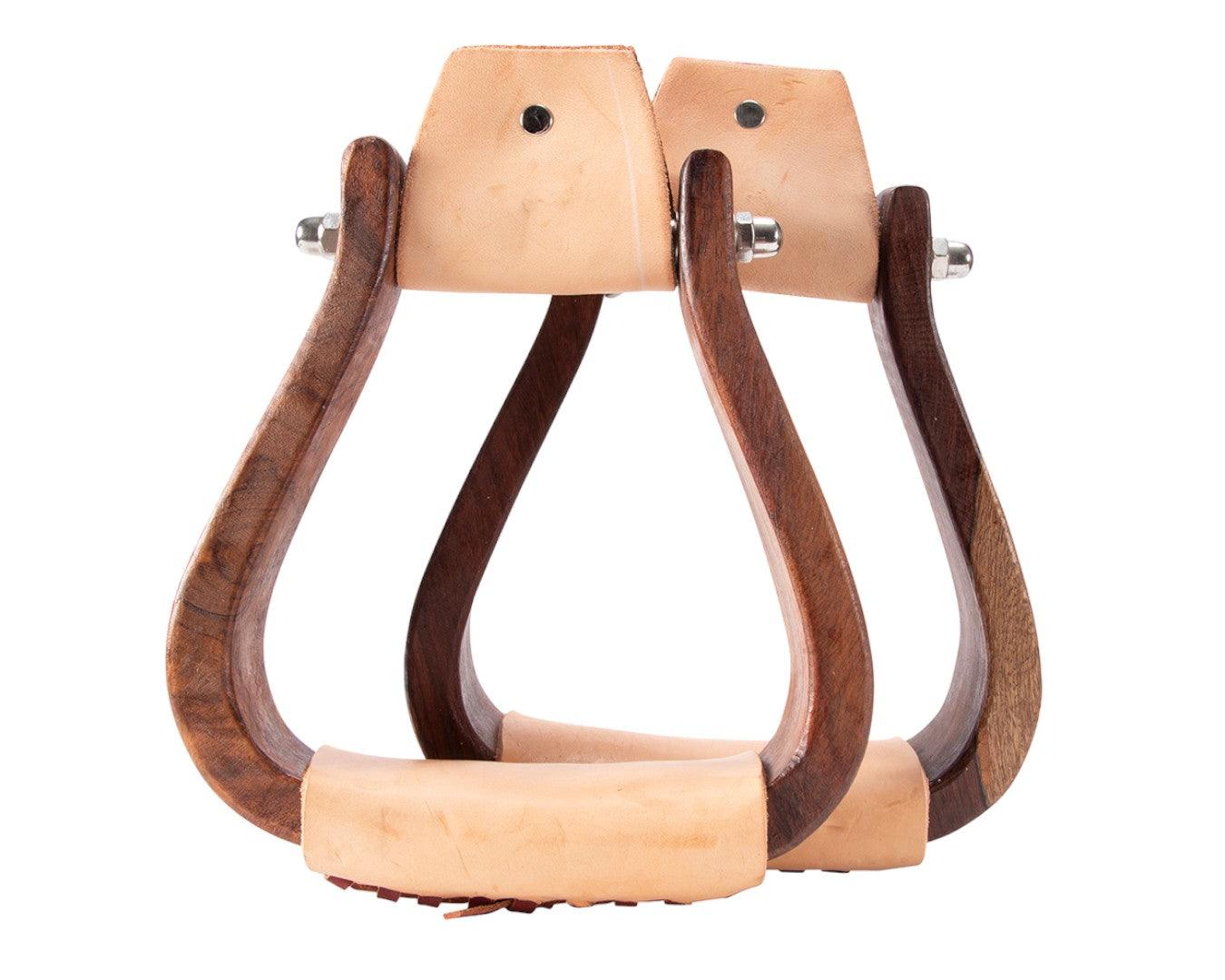 Fort Worth Wooden Oxbows w/Leather Covered Treads - Image 4