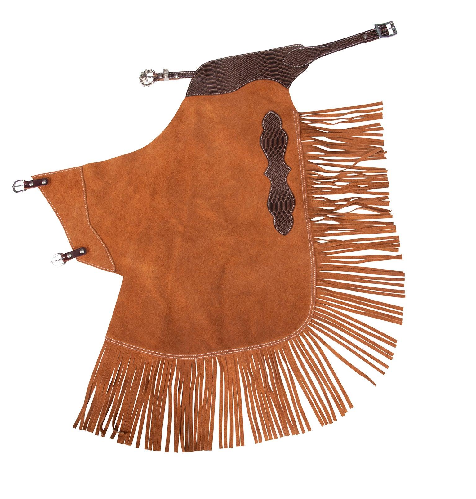 Fort Worth Work Chink Suede Chaps - Brown/Tan - Image 7