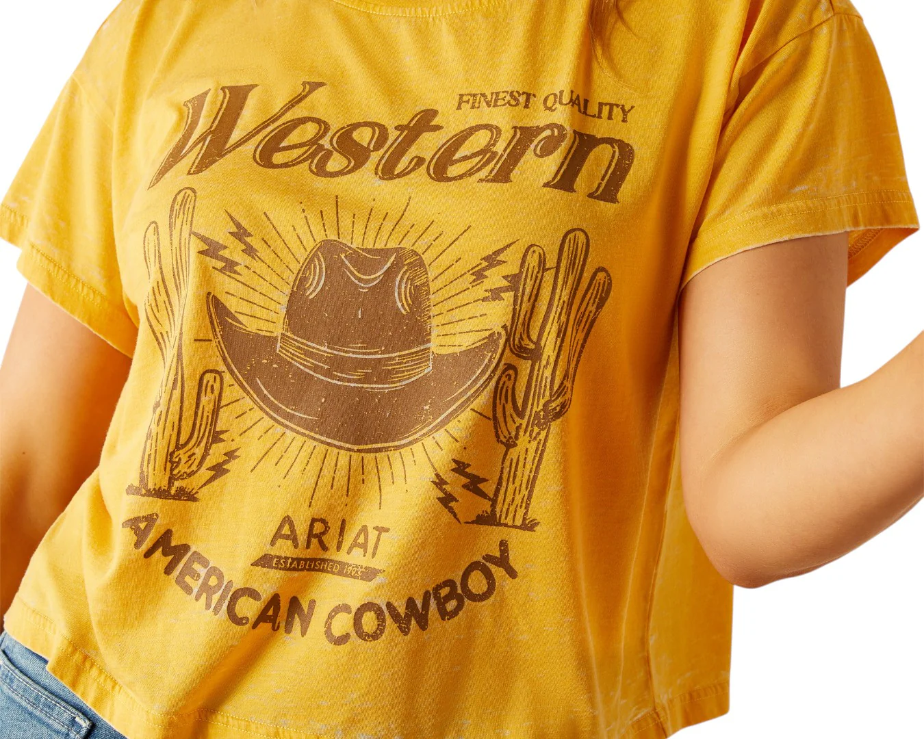 Ariat Women's Gold Rush Cropped T-Shirt - Image 4