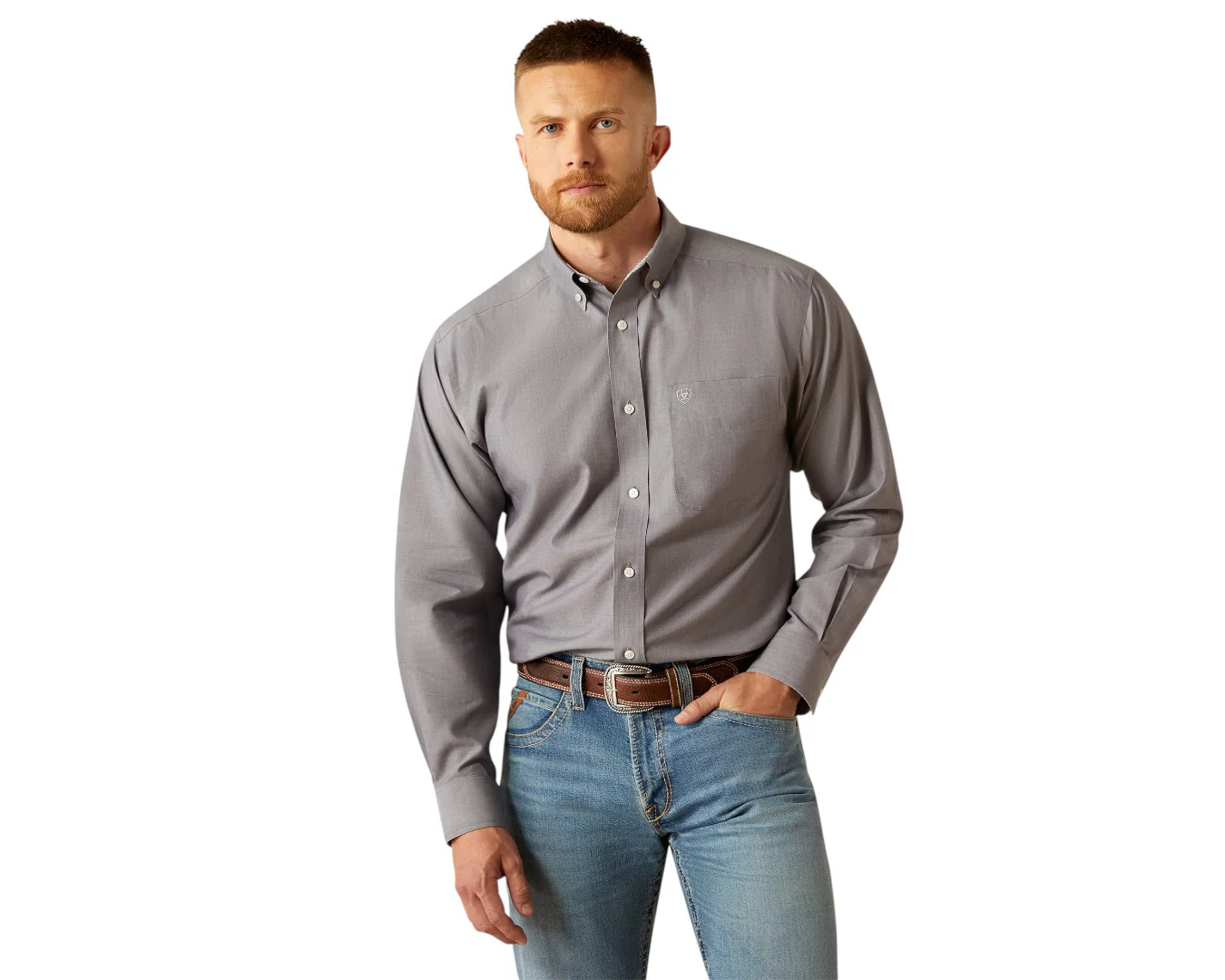 Ariat Men's Wrinkle Free Solid Classic Shirt