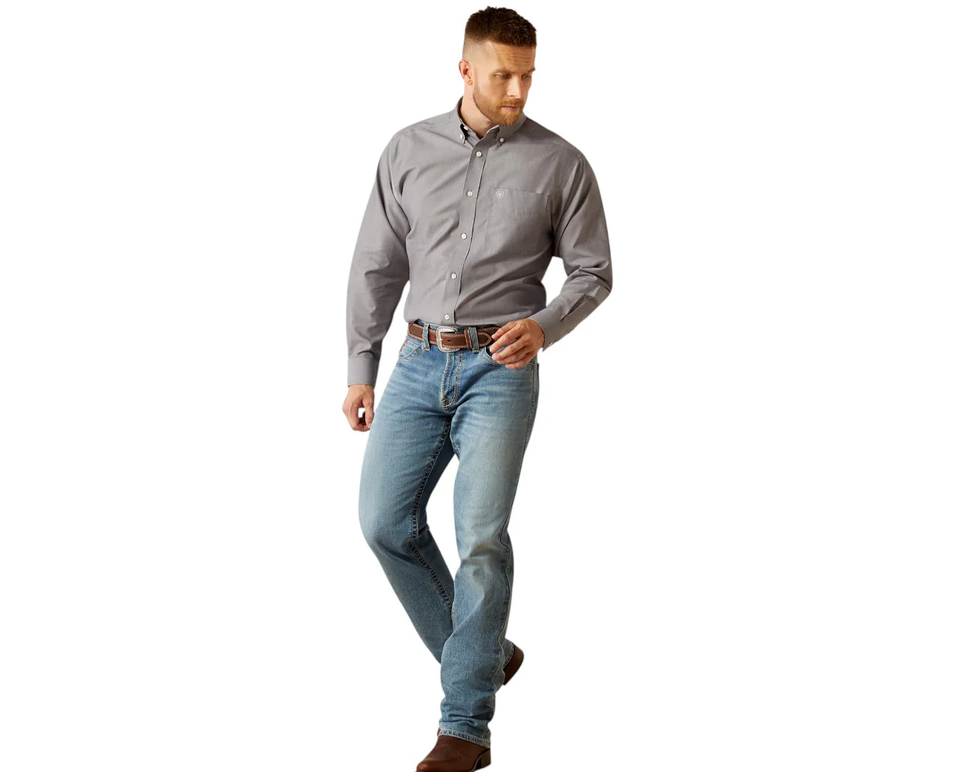 Ariat Men's Wrinkle Free Solid Classic Shirt - Image 2