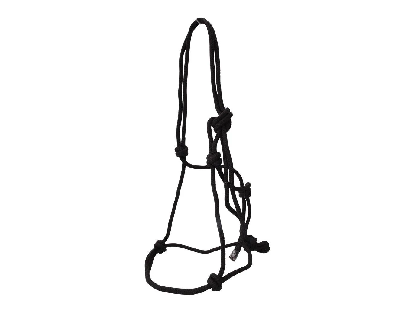 Happy Horse Knotted Rope Halter - Black