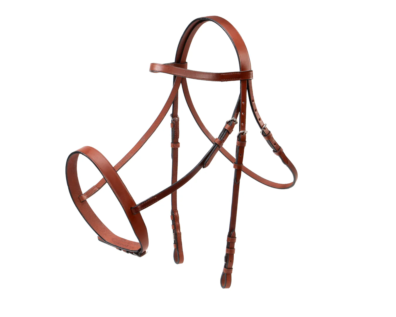 Happy Horse Snaffle Bridle - Chestnut - Image 9