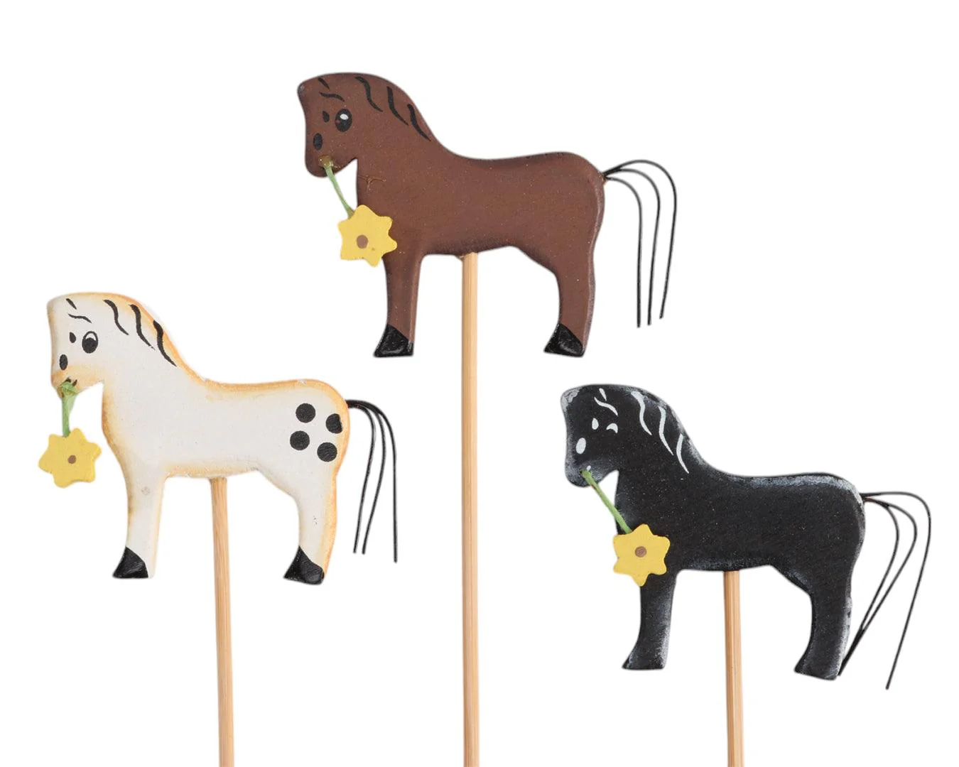 Happy Ross Wooden Horse Decorations